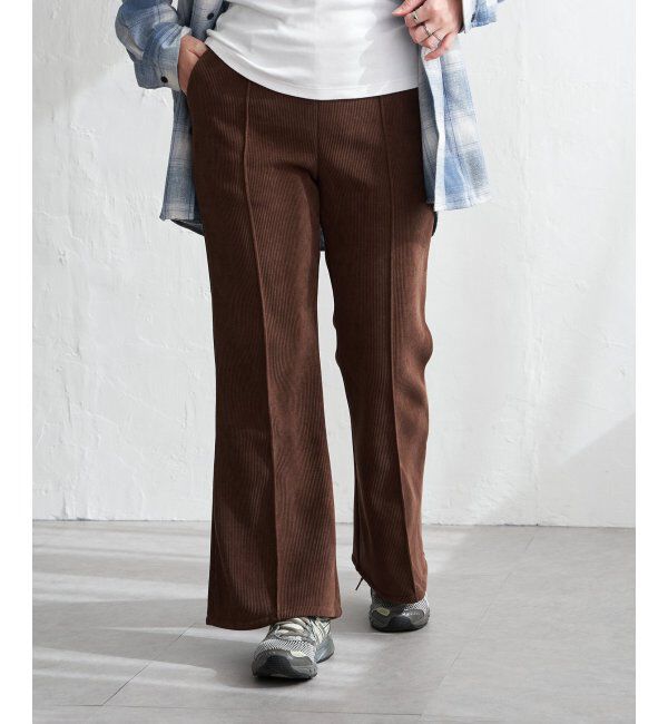 VENCE share style「コーデユロイ裏フリースフレアパンツ」|その他|