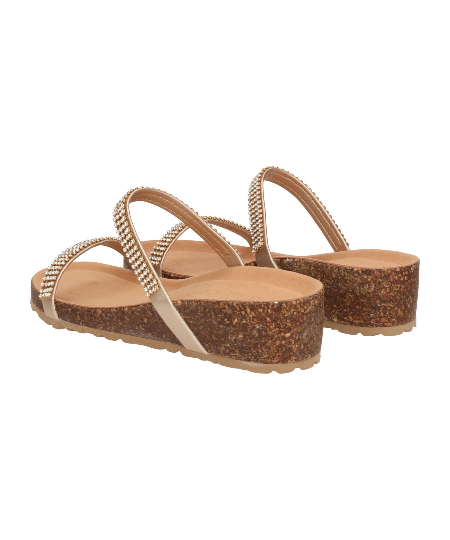 IMPORT SELECT「【ITALIAN SHOEMAKERS】ダブルラインストーンクッションインソールサンダル(952210)」|サンダル|