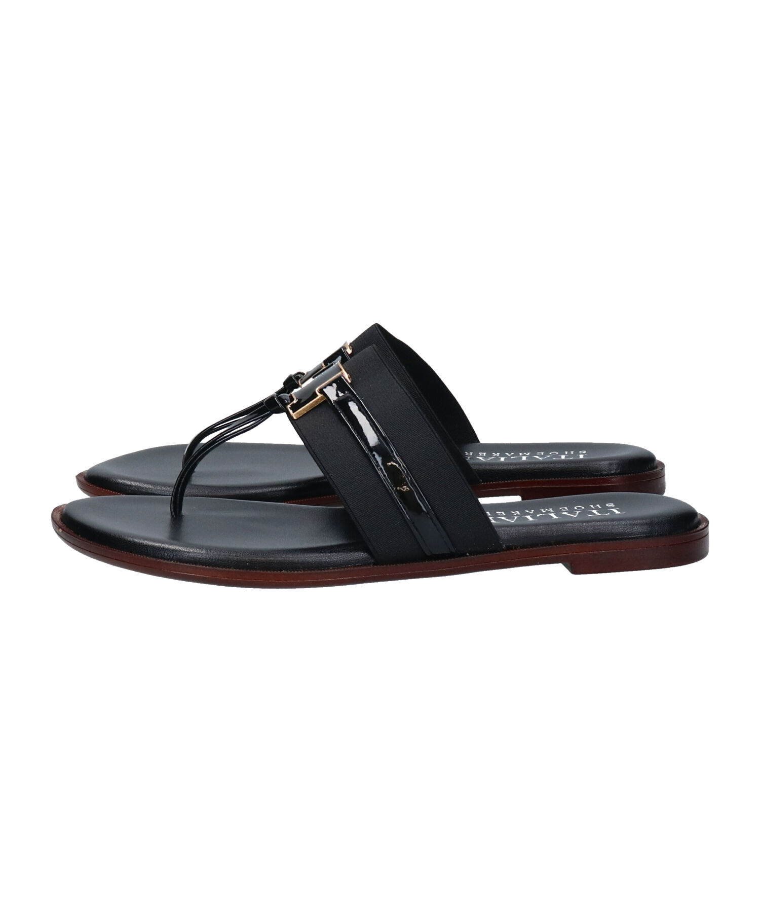 IMPORT SELECT「【ITALIAN SHOEMAKERS】スクエアメタルトングミュール(952320)」|サンダル|