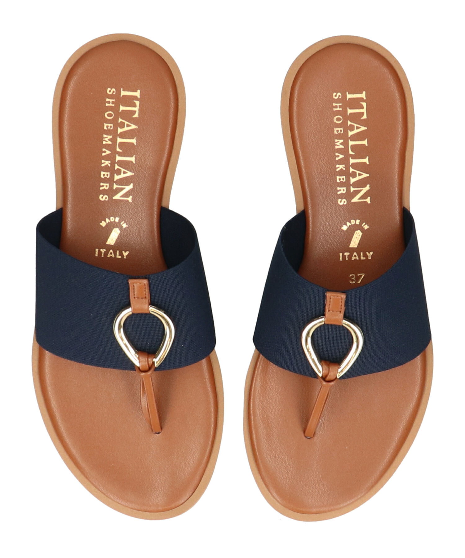 IMPORT SELECT「【ITALIAN SHOEMAKERS】メタルモチーフトングサンダル(952323)」|サンダル|