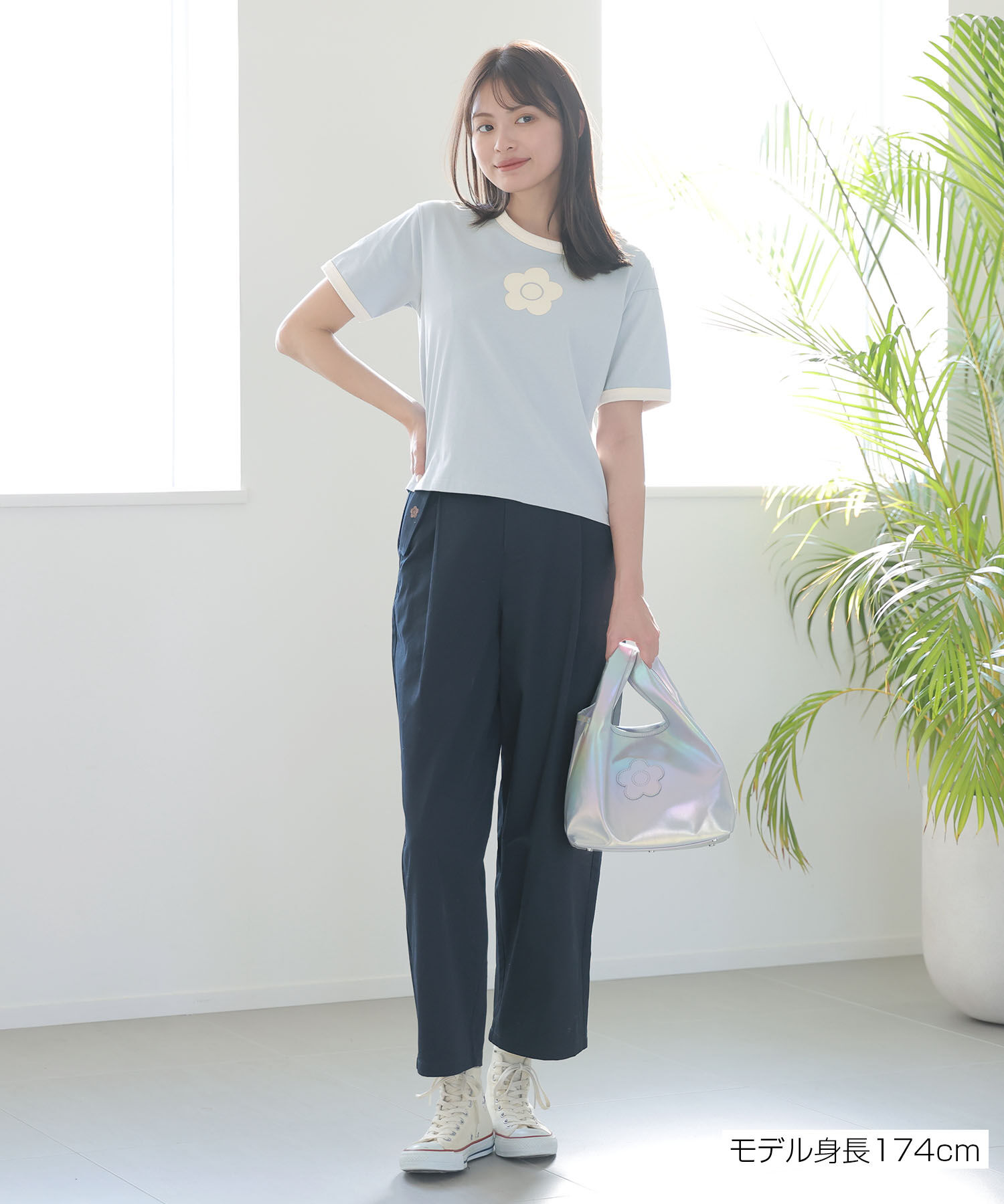 MARY QUANT「デイジーリンガー Tシャツ」|Tシャツ・カットソー|ブルー