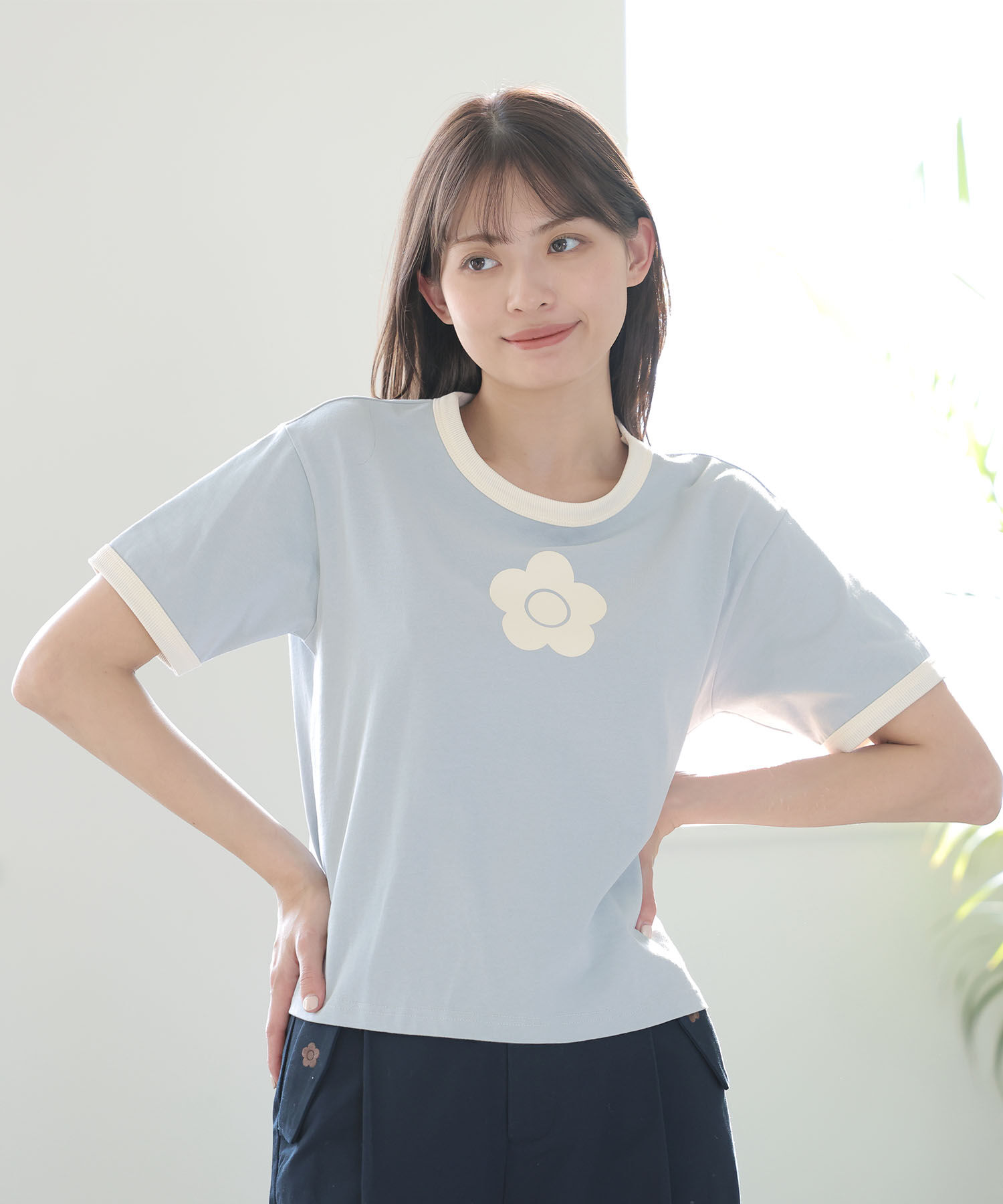 MARY QUANT「デイジーリンガー Tシャツ」|Tシャツ・カットソー|