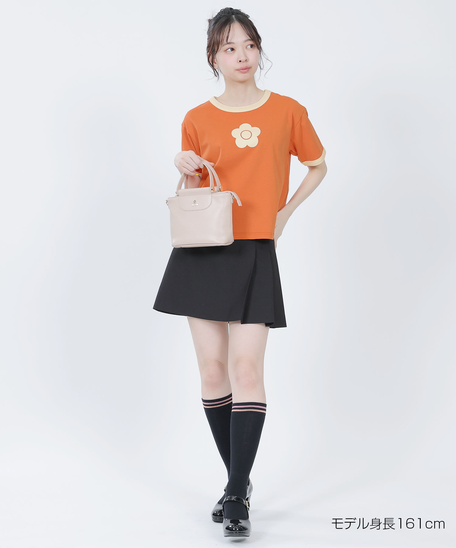 MARY QUANT「デイジーリンガー Tシャツ」|Tシャツ・カットソー|オレンジ