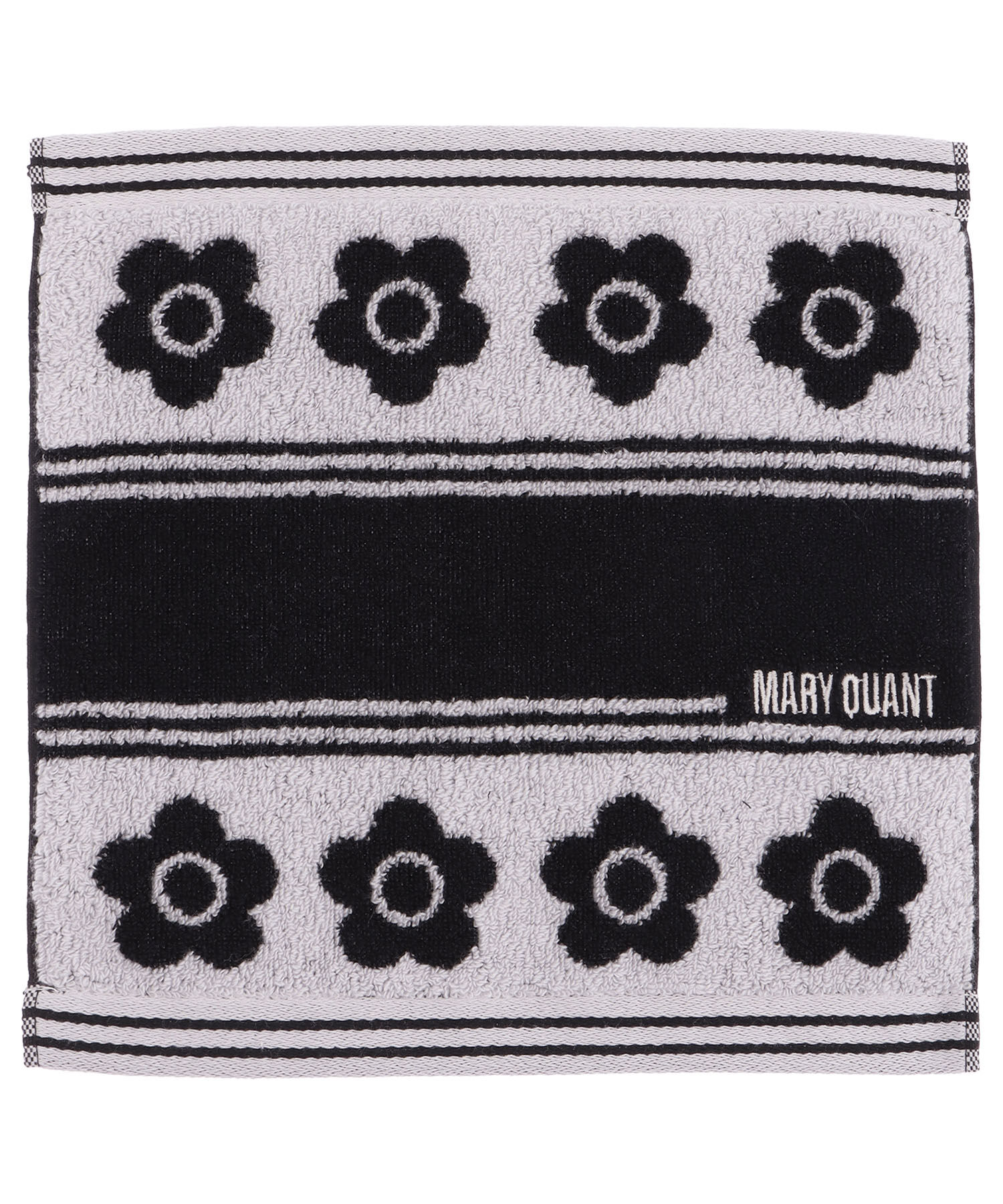 MARY QUANT「ボーダーインデイジー ミニタオル」|タオル|パープル