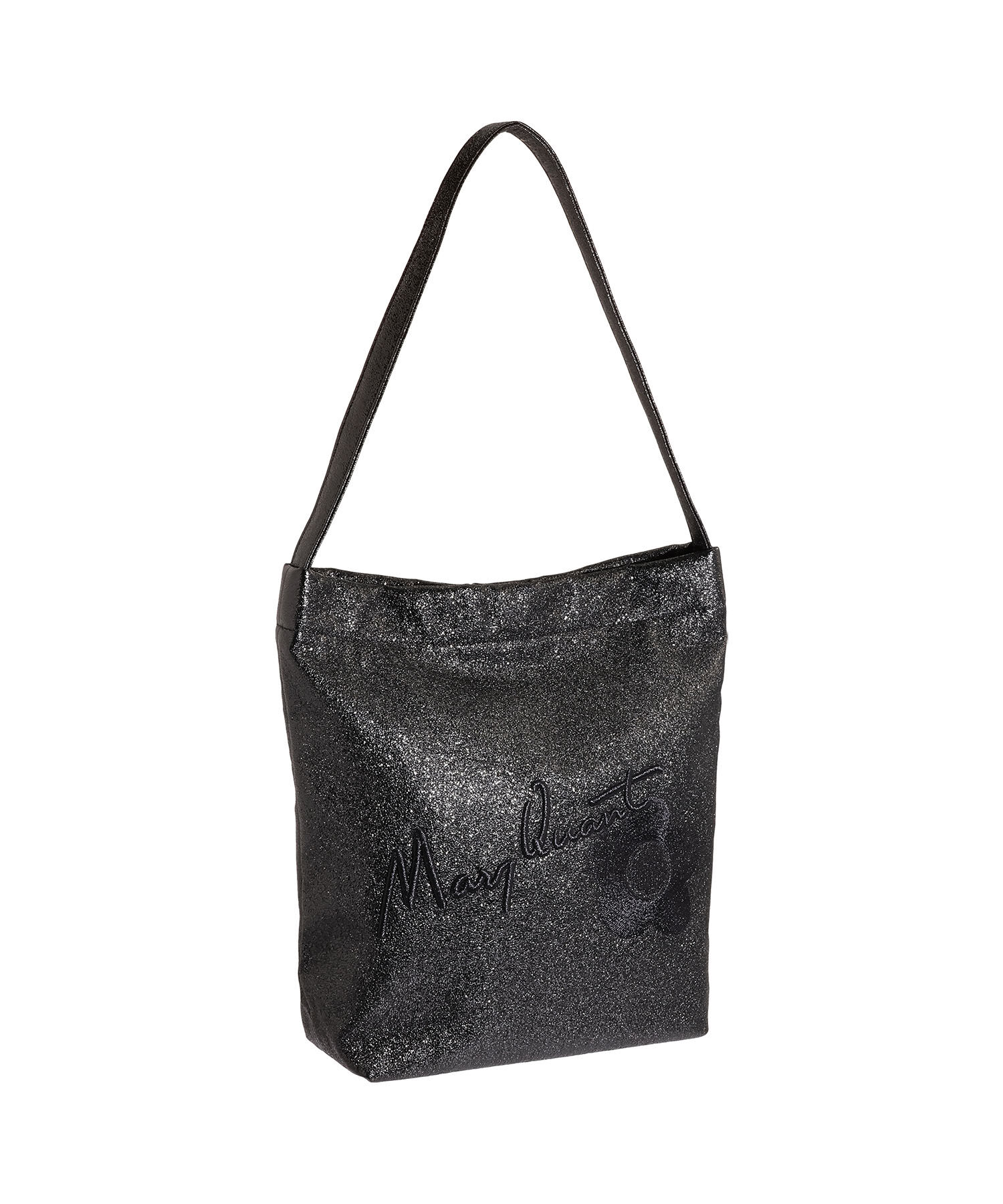 MARY QUANT「メタリックワンハンドル トート」|トートバッグ|ブラック