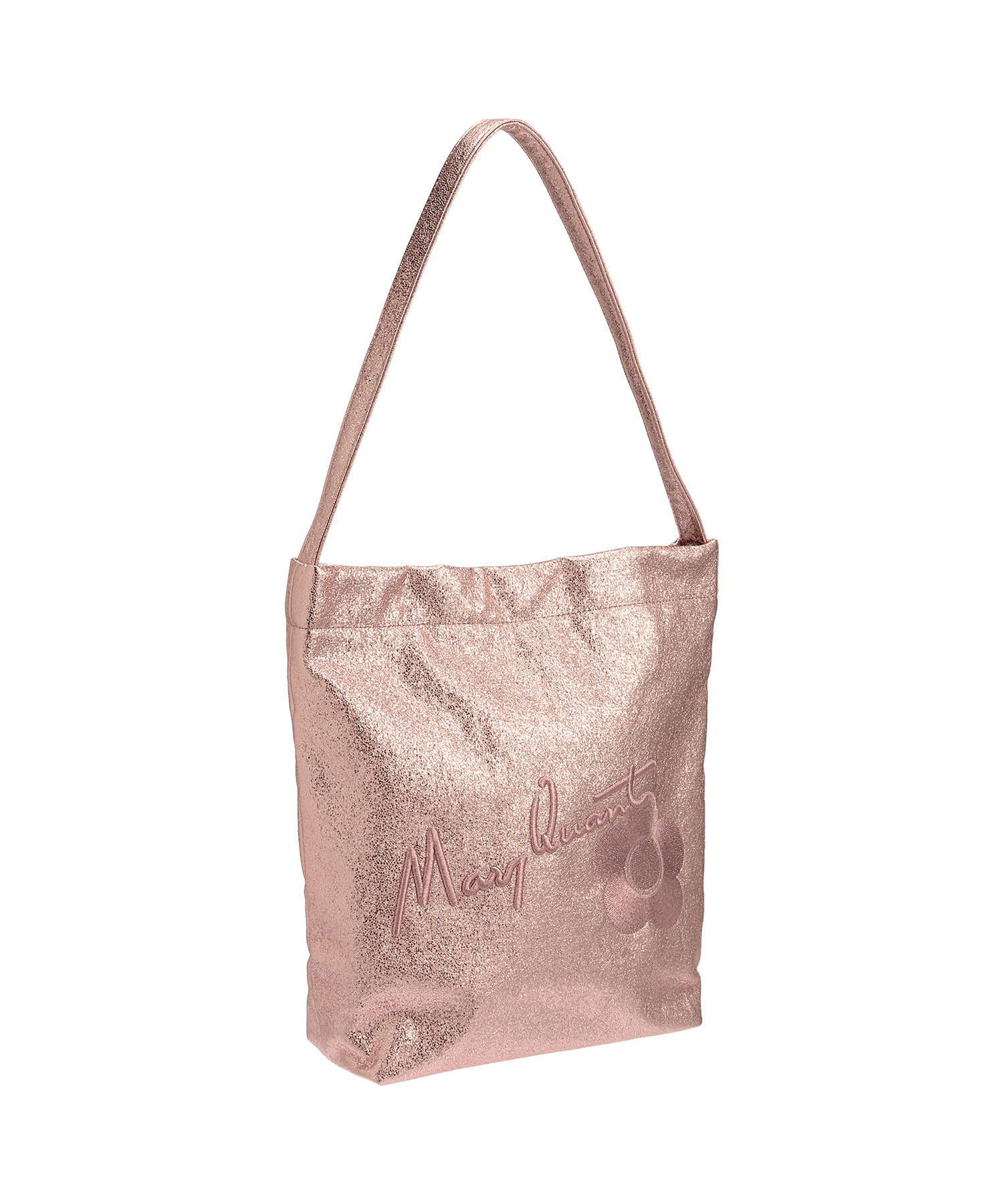 MARY QUANT「メタリックワンハンドル トート」|トートバッグ|ピンク