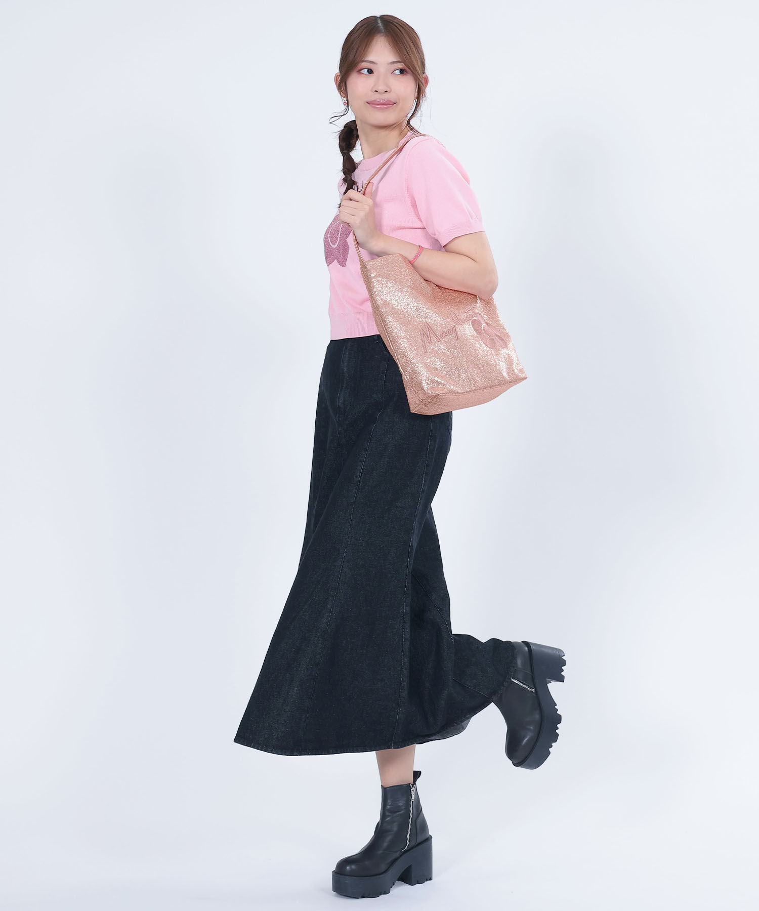 MARY QUANT「メタリックワンハンドル トート」|トートバッグ|