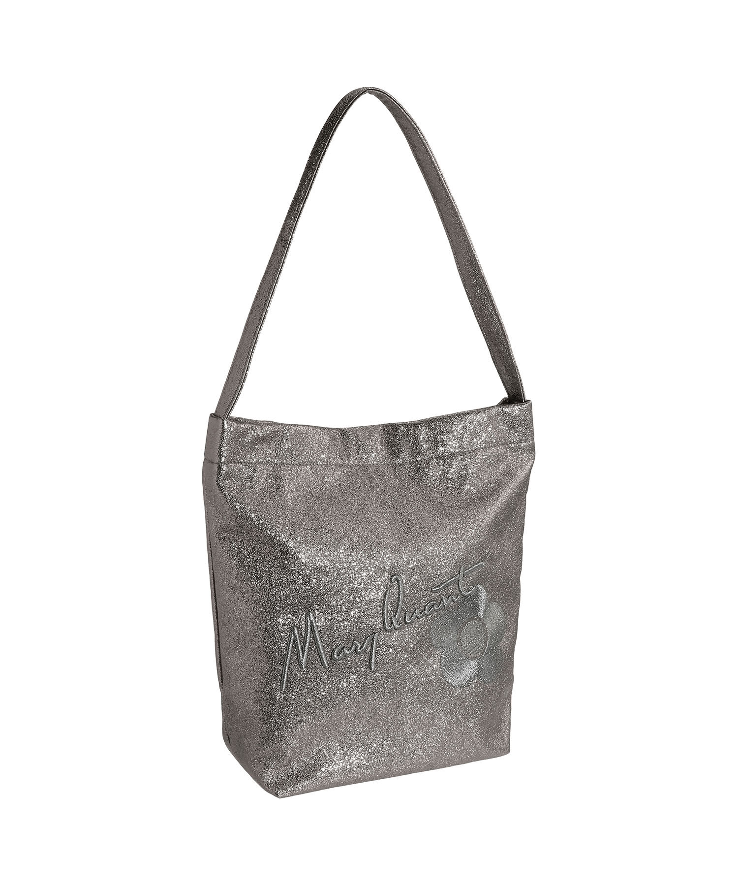 MARY QUANT「メタリックワンハンドル トート」|トートバッグ|シルバー