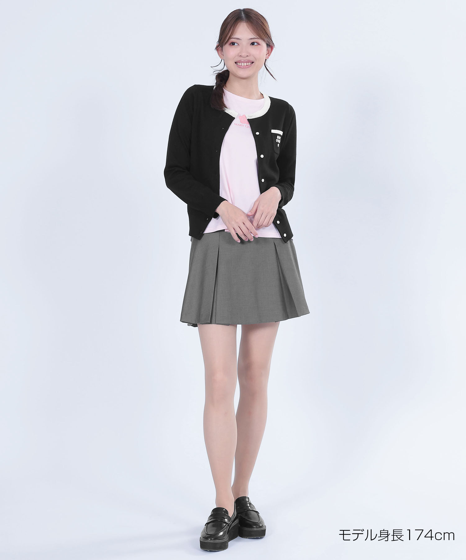 MARY QUANT「レトロロゴバイカラー カーディガン」|カーディガン|