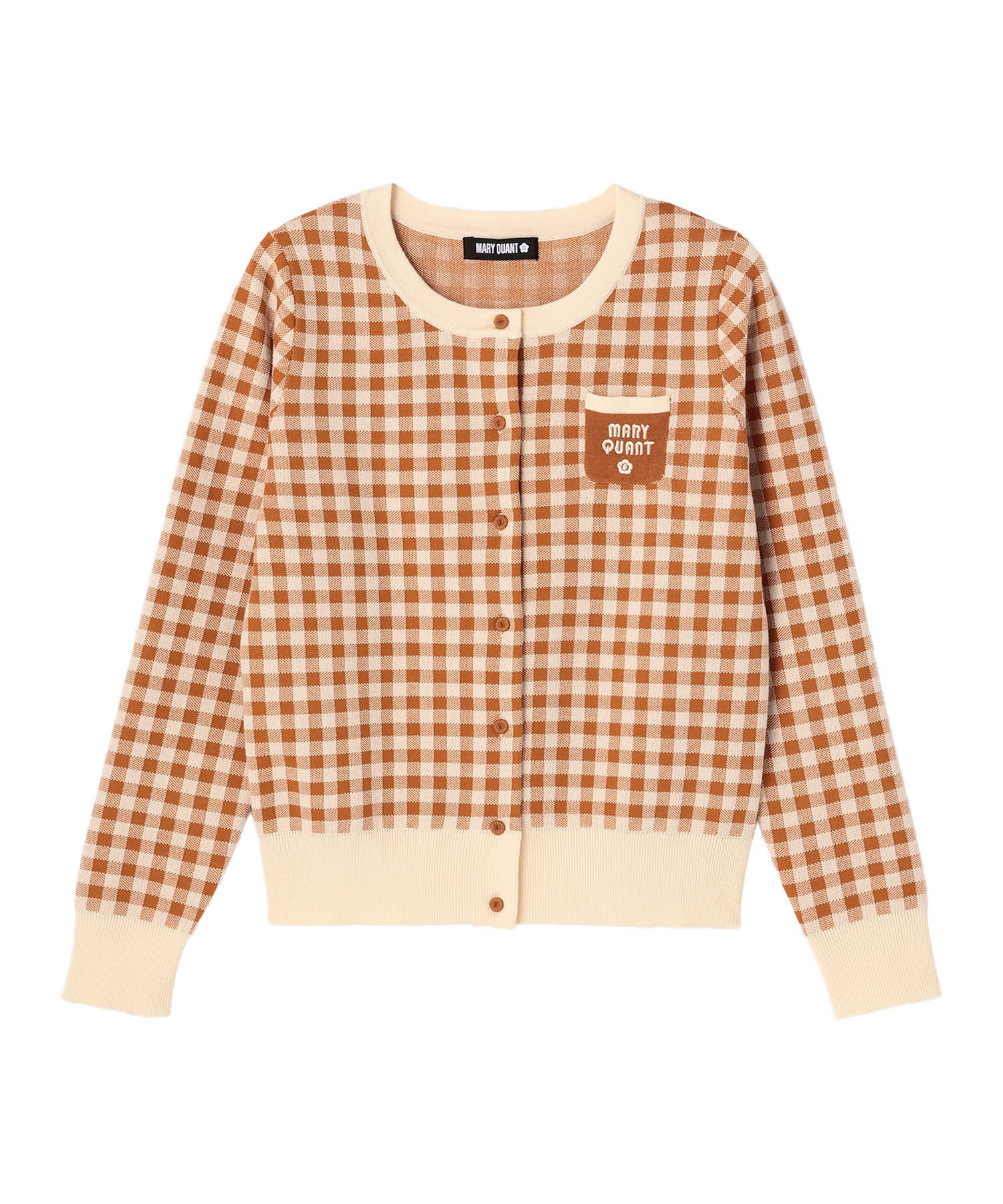 MARY QUANT「レトロロゴバイカラー カーディガン」|カーディガン|