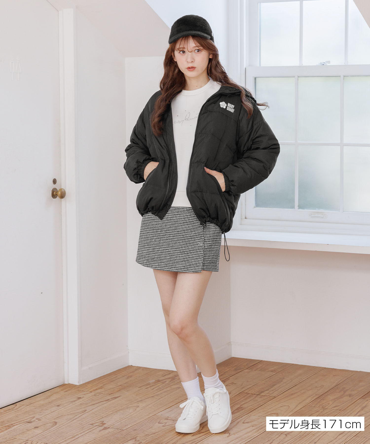 MARY QUANT「ロゴダウンパーカ ブルゾン」|ダウン|