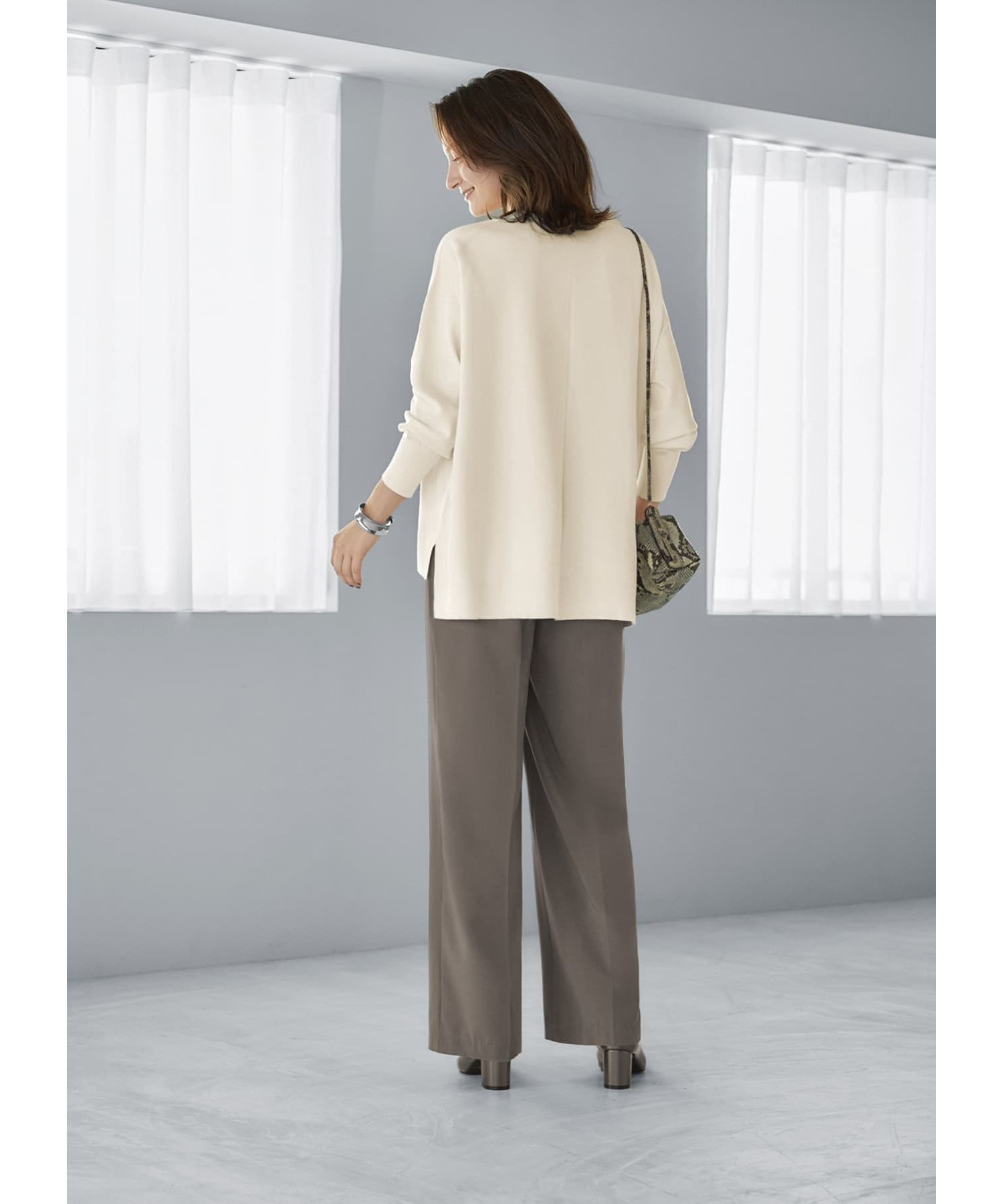 STYLE DELI「切替ワイドカーディガンB」|ニット・セーター|