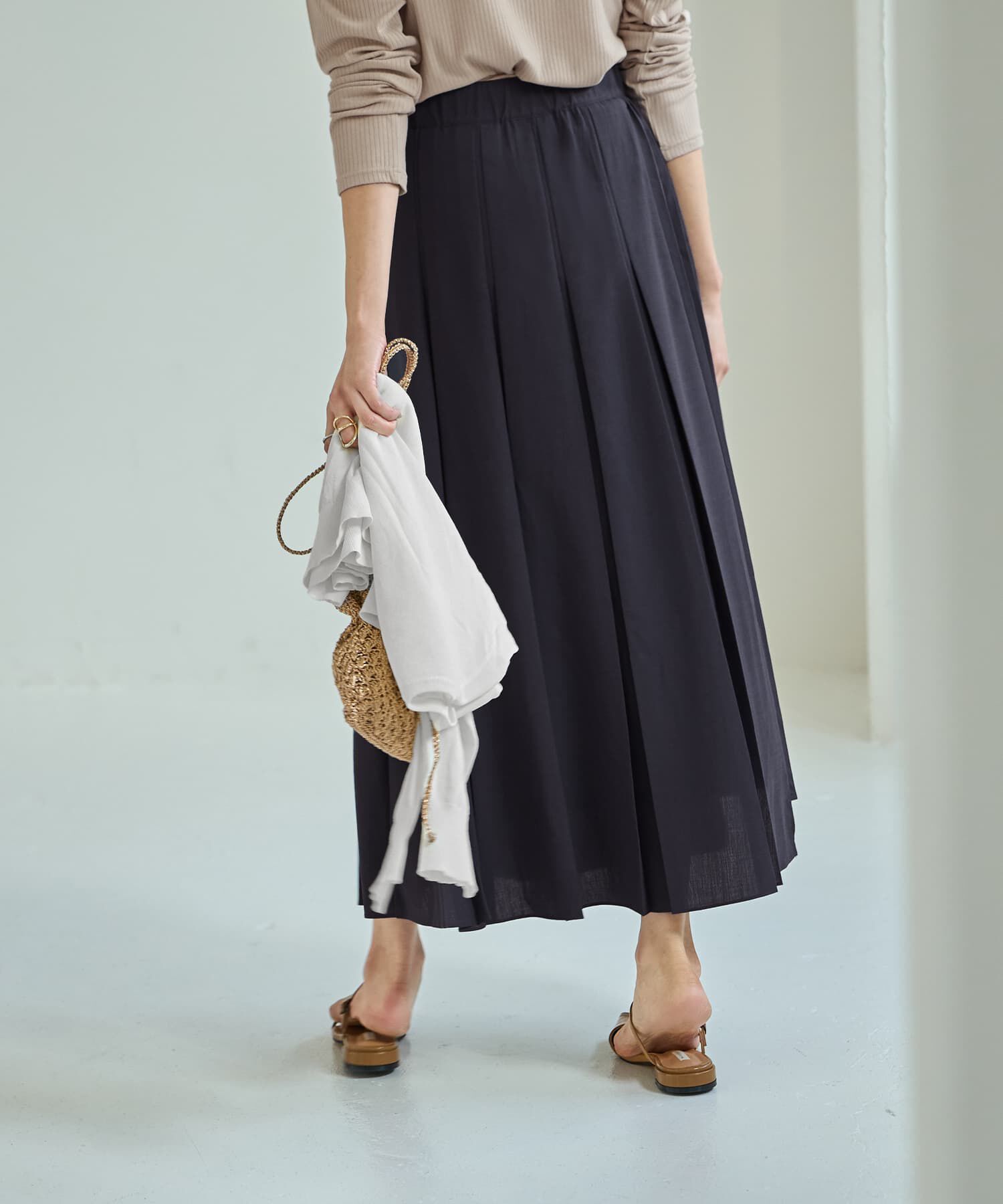STYLE DELI「【LUXE】段差デザインプリーツスカート」|スカート|