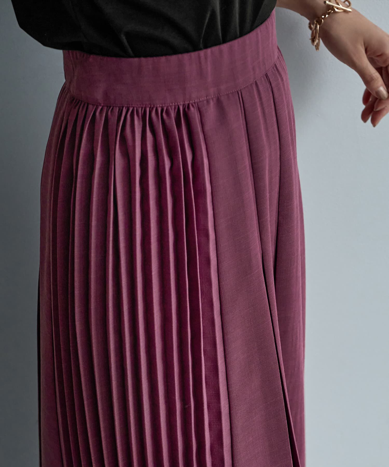 STYLE DELI「【LUXE】段差デザインプリーツスカート」|スカート|