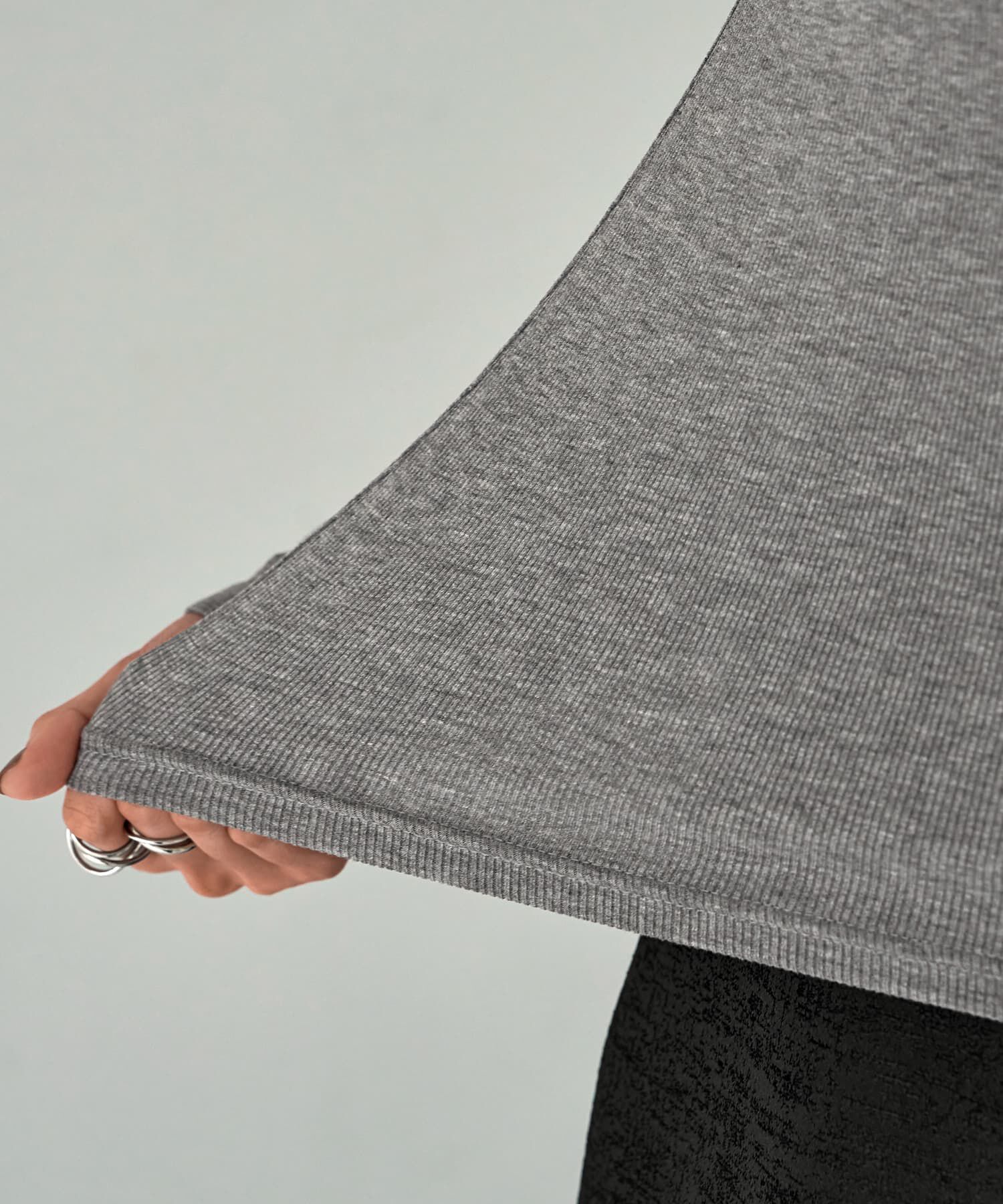 STYLE DELI「とろみ薄リブルーズタートルトップス」|Tシャツ・カットソー|