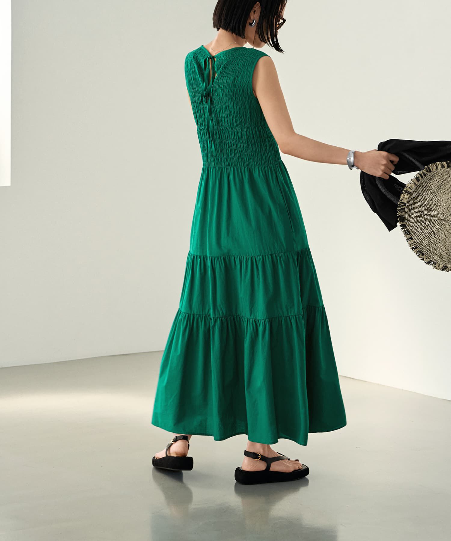 STYLE DELI「シャーリングコットンティアードワンピース」|ワンピース|