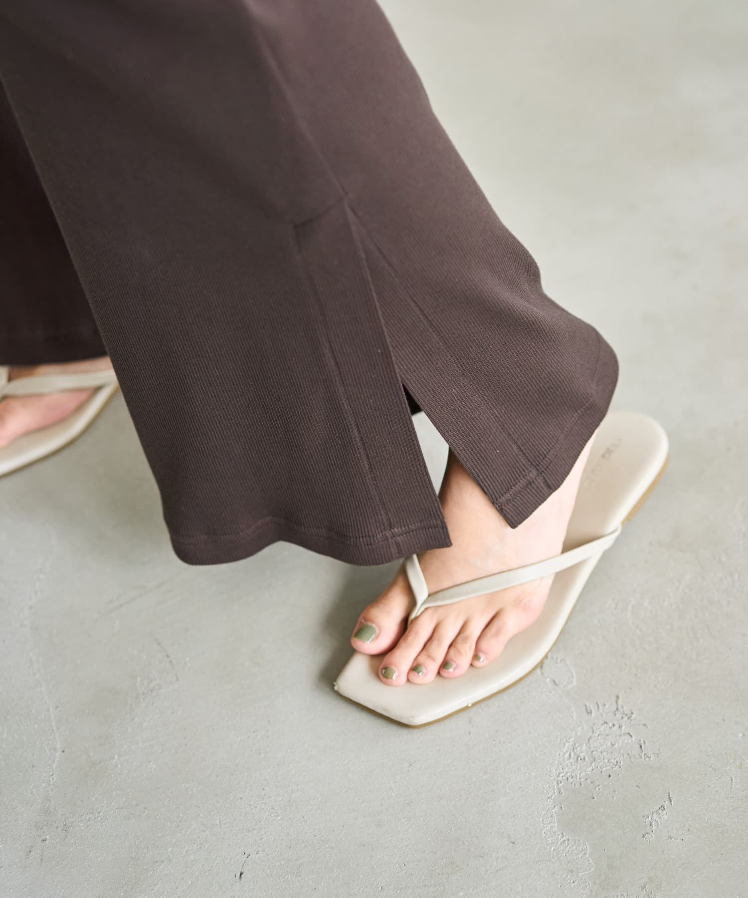 STYLE DELI「【Made in JAPAN】涼しい綿テレコ裾ベンツスリットパンツ」|その他|