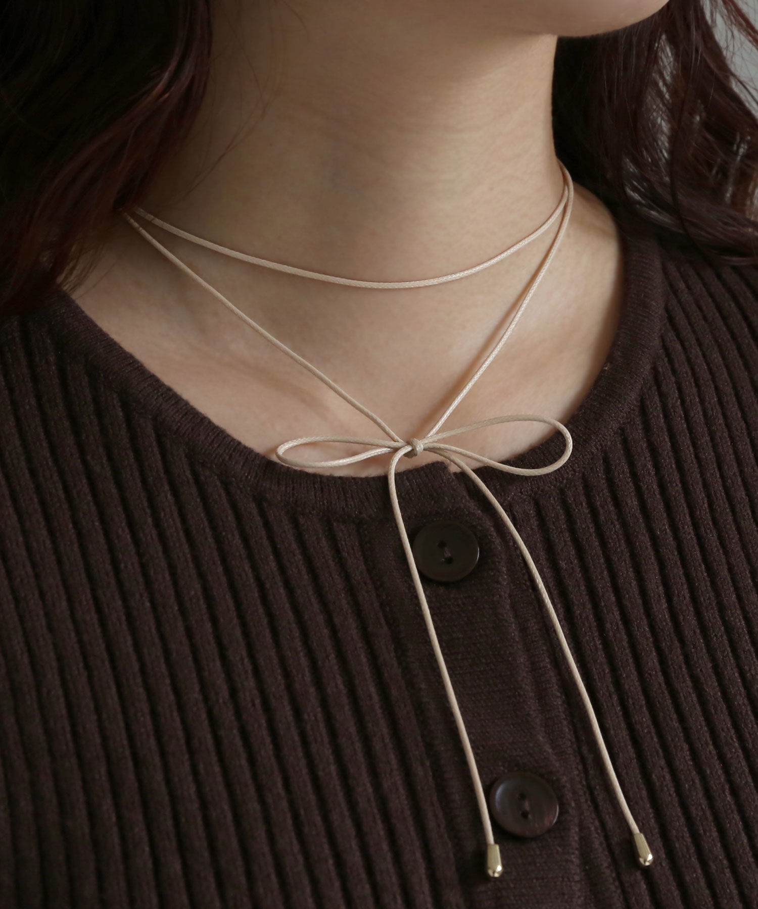 colleca la「2連リボンコードチョーカー」|ネックレス|