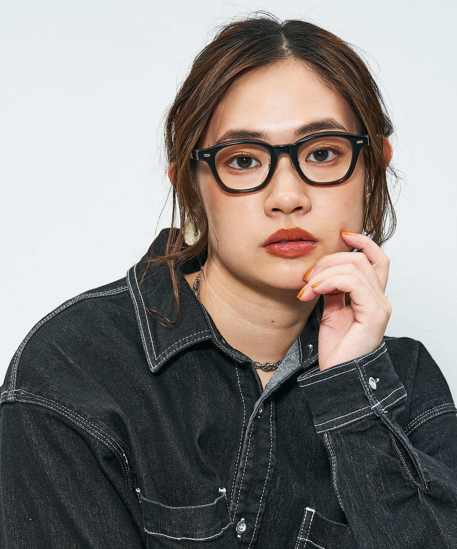  「Zoff｜STUDIO SEVEN｜ウェリントン型 メガネ｜太縁メガネ｜プラスチックフレーム レンズ交換券付き」|メガネ|イエロー