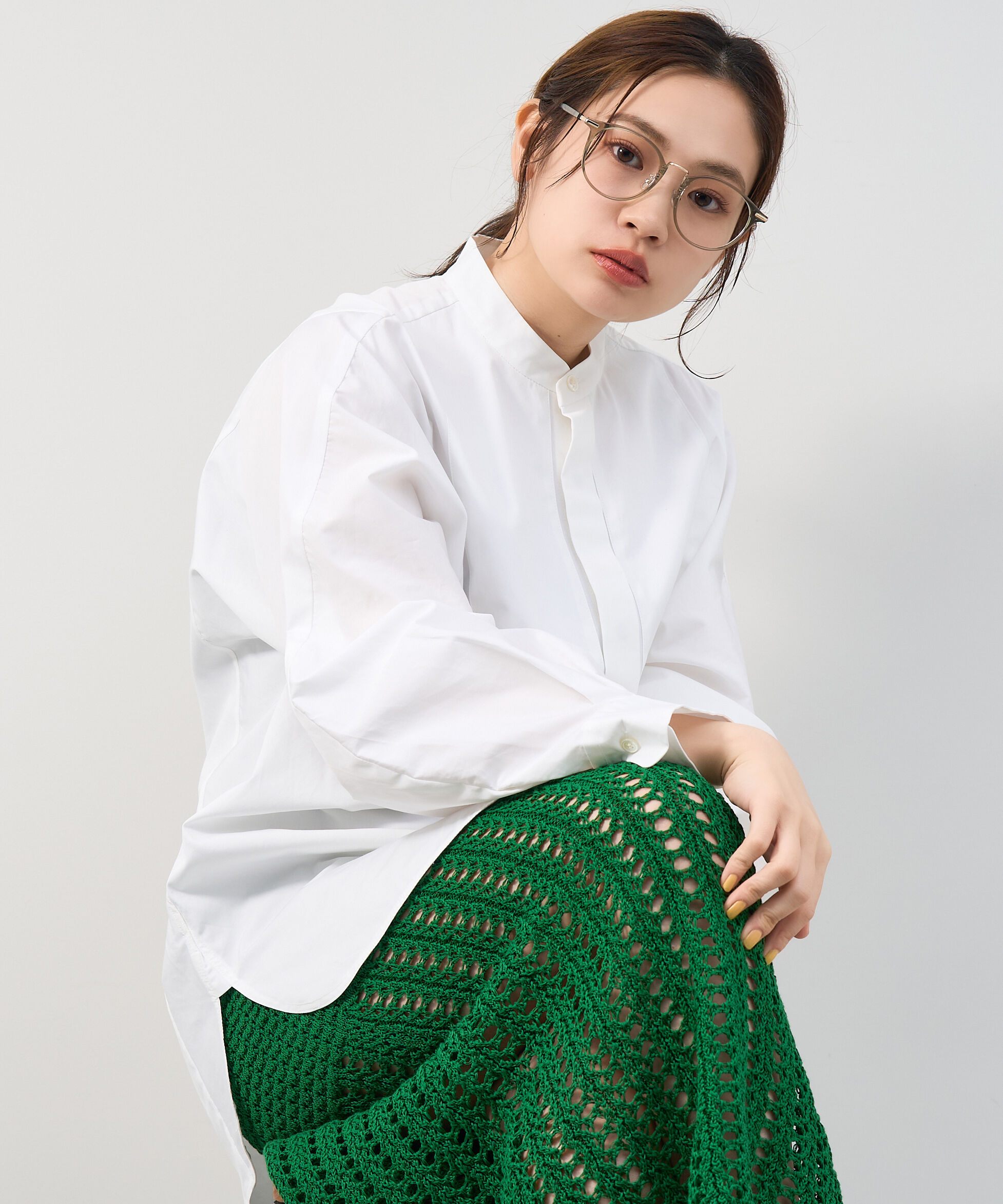  「[中顔面短縮みえメガネ]ボストン型 メガネ｜大きめシェイプがポイント クリアフレーム レンズ交換券付」|メガネ|