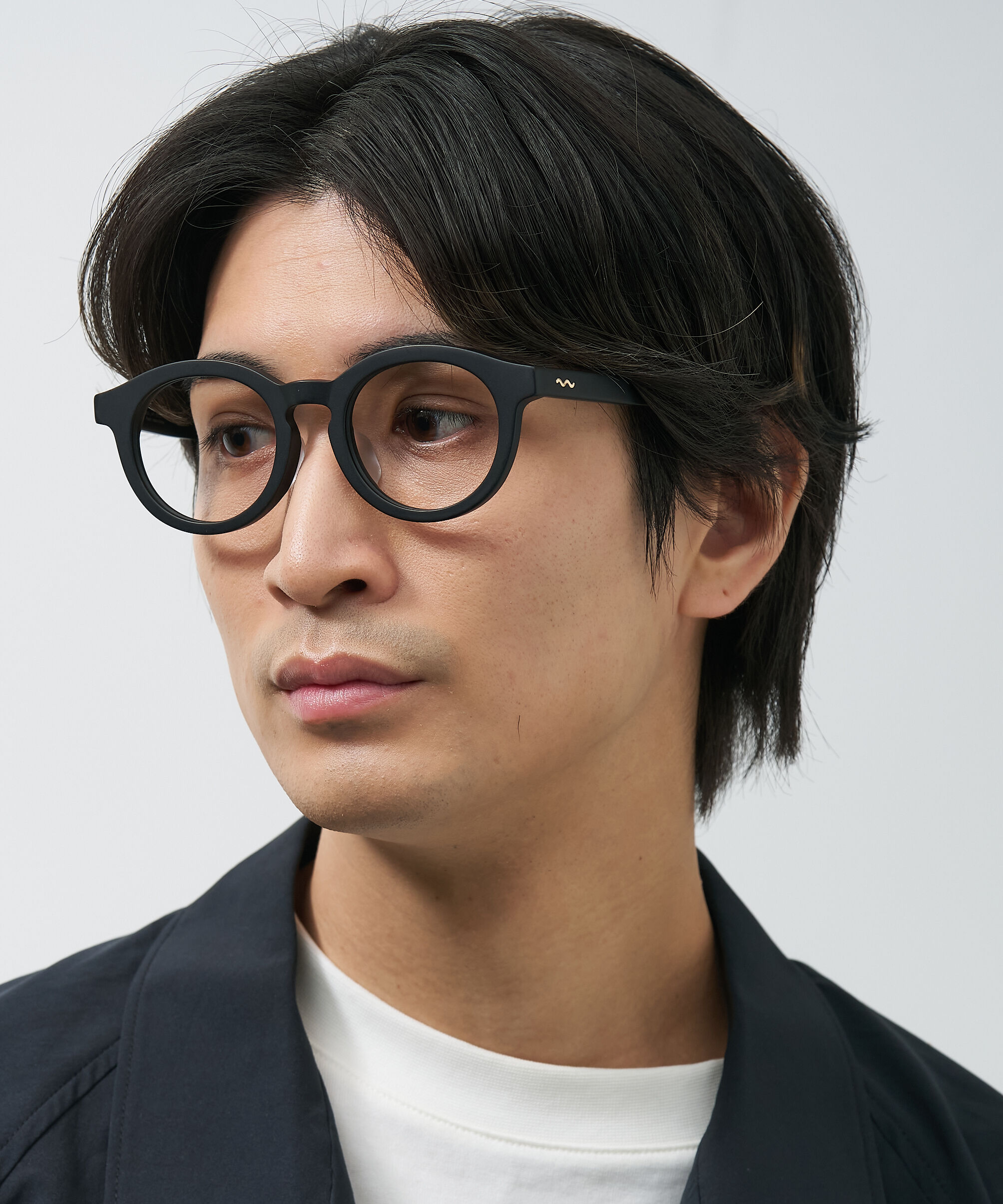  「Zoff | Kirimaru ボストン型 メガネ レンズ交換券付き 黒縁 太縁フレーム 小顔効果 きりまる」|メガネ|