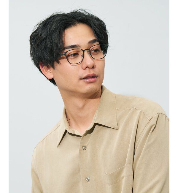  「ボストン型 メガネ | レザー調 ラバーテンプル 眼鏡 伊達メガネ 度付き CLASSIC レンズ交換券付」|メガネ|