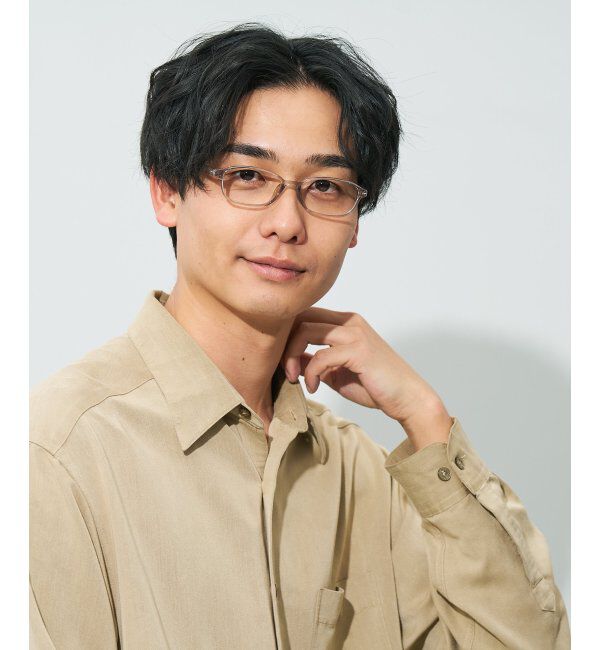  「スクエア型 メガネ | 大人可愛い 伊達メガネ レディース レンズ交換券付」|メガネ|薄グレー