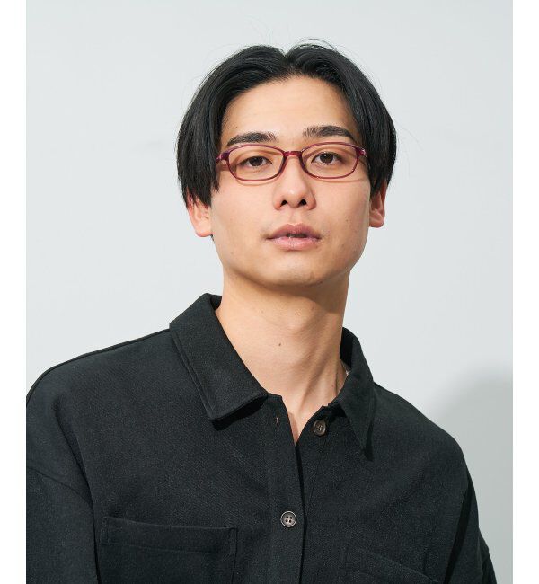  「スクエア型 メガネ | 大人可愛い 伊達メガネ レディース レンズ交換券付」|メガネ|濃ピンク