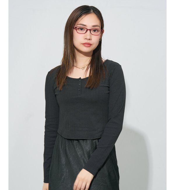  「スクエア型 メガネ | 大人可愛い 伊達メガネ レディース レンズ交換券付」|メガネ|