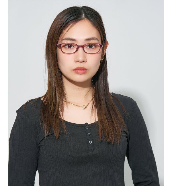  「スクエア型 メガネ | 大人可愛い 伊達メガネ レディース レンズ交換券付」|メガネ|