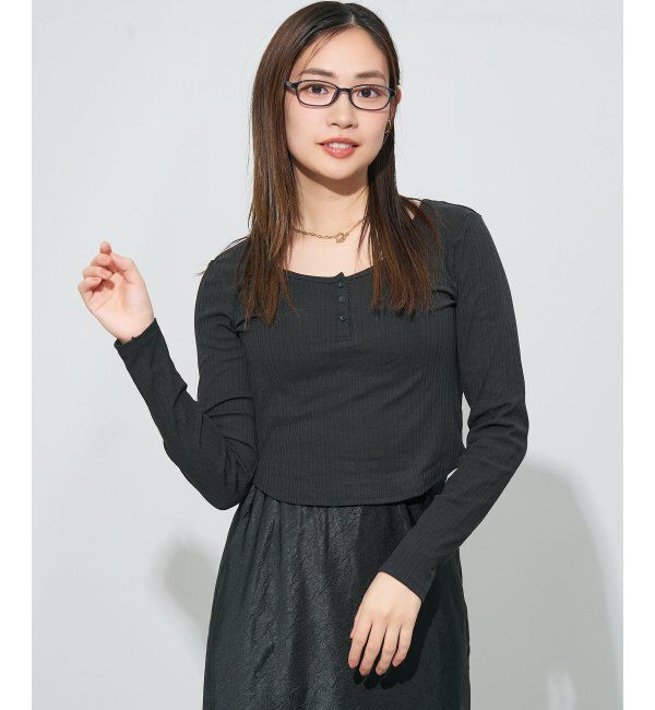  「スクエア型 メガネ | 大人可愛い 伊達メガネ レディース レンズ交換券付」|メガネ|