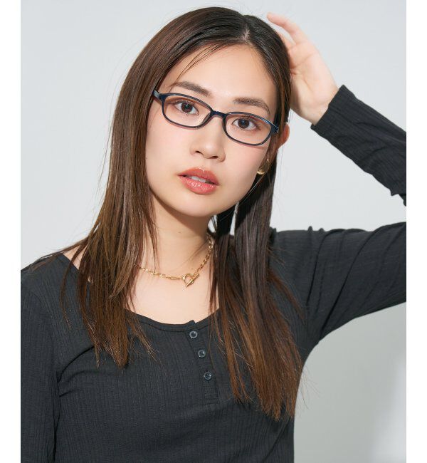  「スクエア型 メガネ | 大人可愛い 伊達メガネ レディース レンズ交換券付」|メガネ|