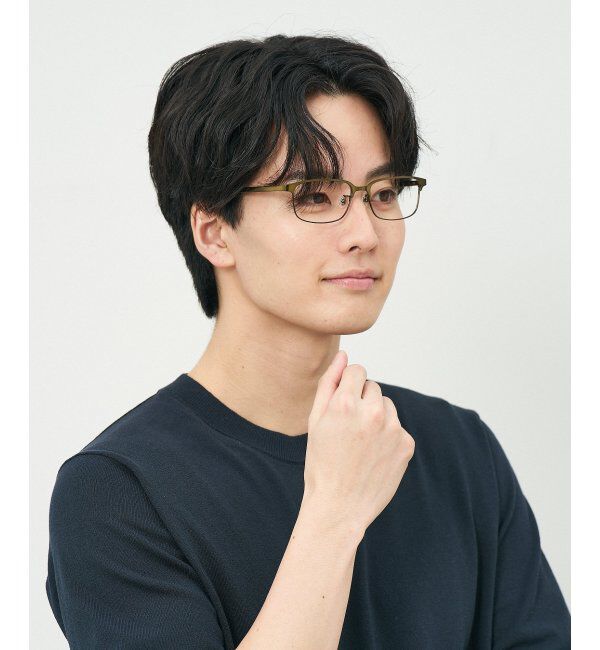  「ウェリントン型 ビジネス・アクティブ用 メガネ【CLAP CLICK搭載】 ずれ落ち防止 レンズ交換券付」|メガネ|オリーブ1