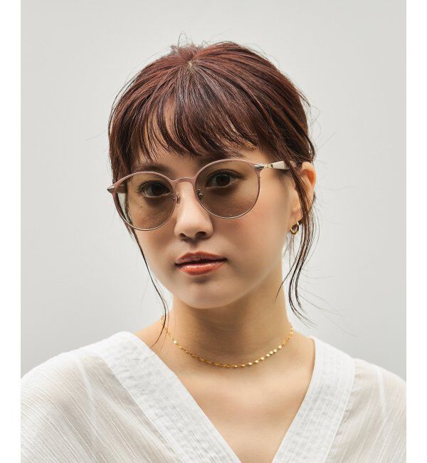  「SUNCUTGlasses/UV100%CUT サングラス｜ラバーテンプル｜ズレ落ち防止｜カラーレンズ｜紫外線対策 UVカット」|サングラス|ライトピンク