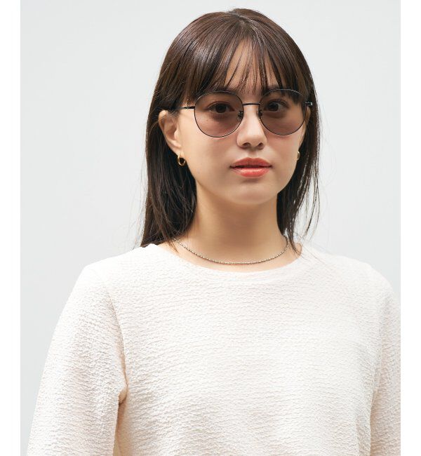  「【WEB 限定】Zoff｜takashi kumagai ボストン型 サングラス 丸型｜メタルフレーム｜紫外線対策 UVカット  」|サングラス|