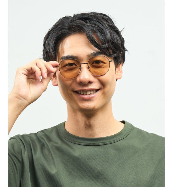  「【WEB 限定】Zoff｜takashi kumagai ボストン型 サングラス 丸型｜メタルフレーム｜紫外線対策 UVカット  」|サングラス|