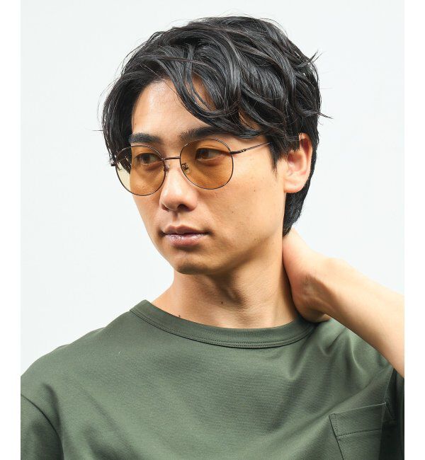  「【WEB 限定】Zoff｜takashi kumagai ボストン型 サングラス 丸型｜メタルフレーム｜紫外線対策 UVカット  」|サングラス|
