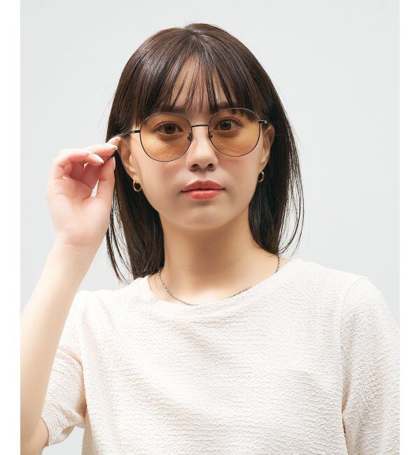  「【WEB 限定】Zoff｜takashi kumagai ボストン型 サングラス 丸型｜メタルフレーム｜紫外線対策 UVカット  」|サングラス|