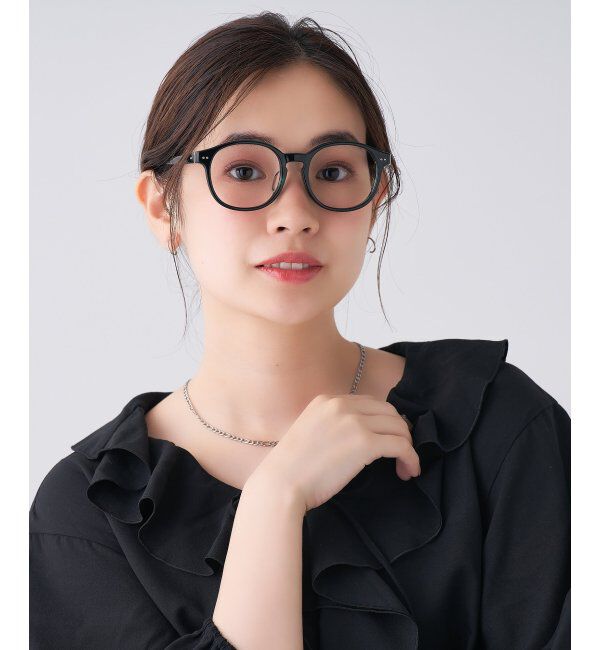  「 ボストン型 メガネ | 黒縁フレーム 伊達めがね 度付きユニセックス 読書  CLASSIC  レンズ交換券付」|メガネ|