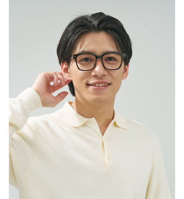  「 ウェリントン型 メガネ | 四角 黒縁フレーム 伊達めがね 度付きユニセックス  CLASSIC  レンズ交換券付」|メガネ|