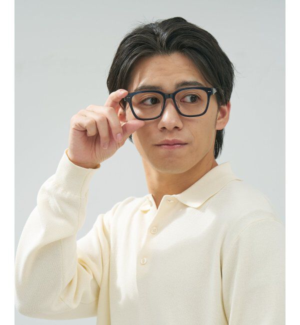  「 ウェリントン型 メガネ | 四角 黒縁フレーム 伊達めがね 度付きユニセックス  CLASSIC  レンズ交換券付」|メガネ|