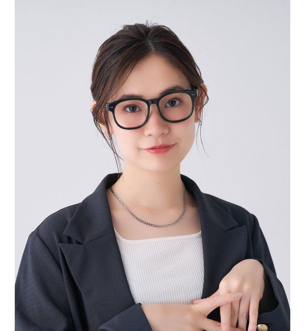  「 ウェリントン型 メガネ | 黒縁フレーム 伊達めがね 度付きユニセックス 読書  CLASSIC  レンズ交換券付」|メガネ|