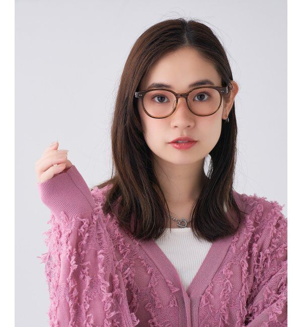  「 ボストン型 メガネ | 黒縁フレーム 伊達めがね 度付きユニセックス 読書  CLASSIC  レンズ交換券付」|メガネ|ブラウン系その他1