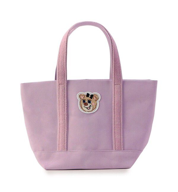 LOVERARY BY FEILER「オールドテディガール　ワッペントートバッグ　L/OTG-243040」|トートバッグ|ペールパープル