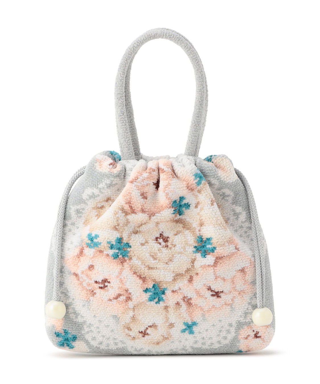 FEILER「ホーリーピオニー　手つき巾着　HOY-251168」|トートバッグ|シルバーグレー