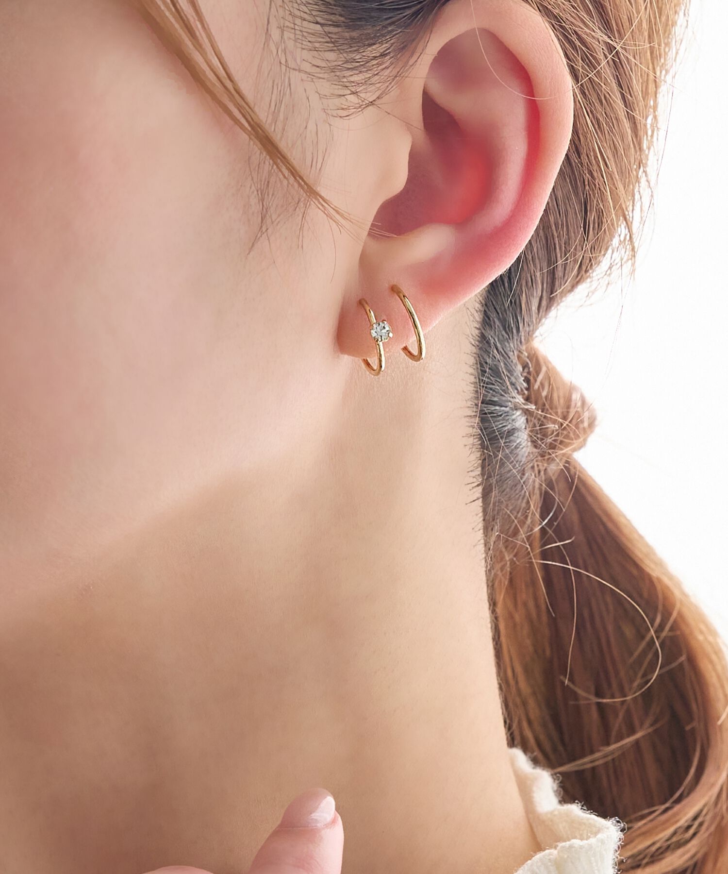 Phoebe「グリーミングワングレインイヤリング」|イヤリング|ゴールド