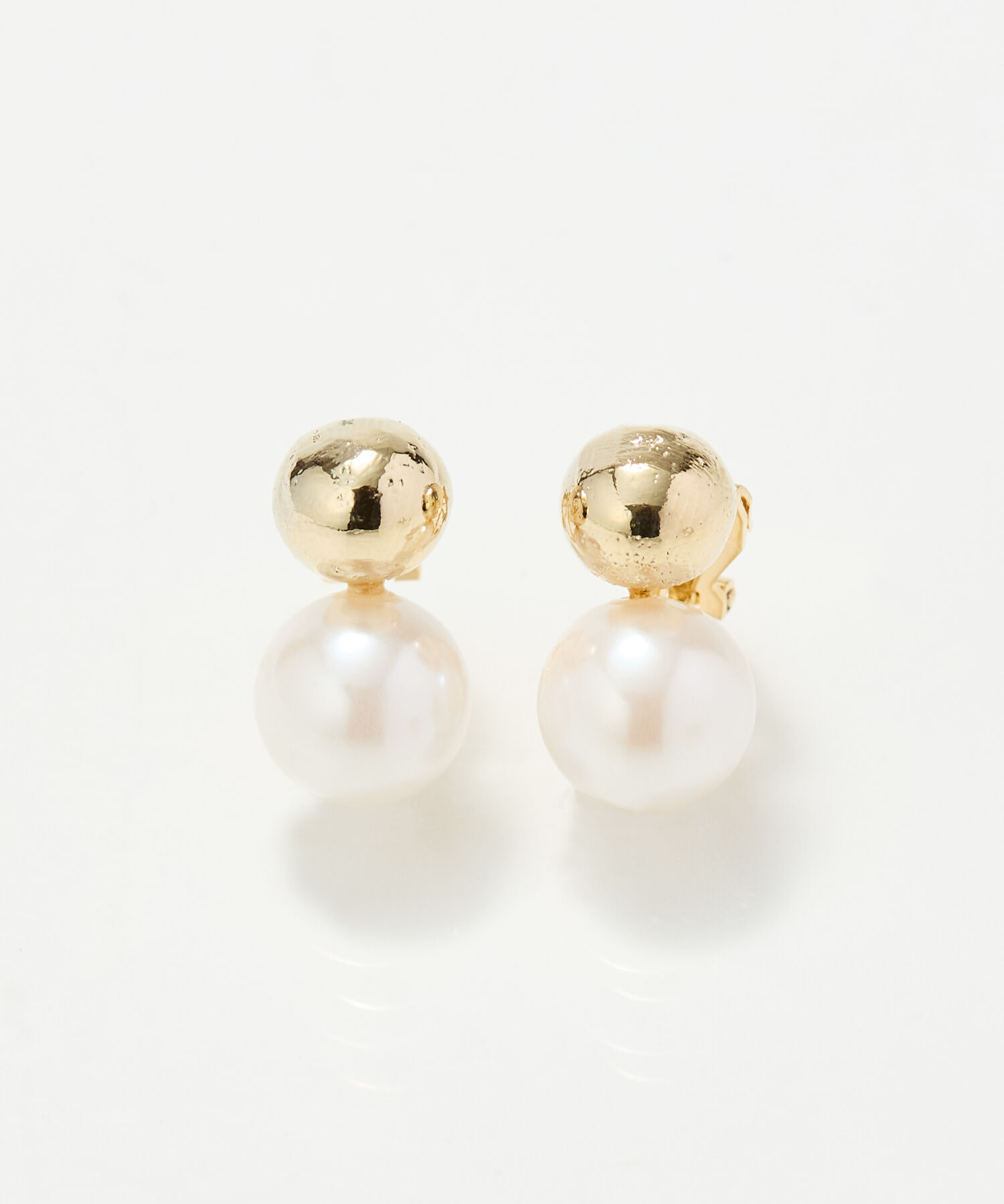 Phoebe「ツインパールメタルイヤリング　ゴールド」|イヤリング|ゴールド