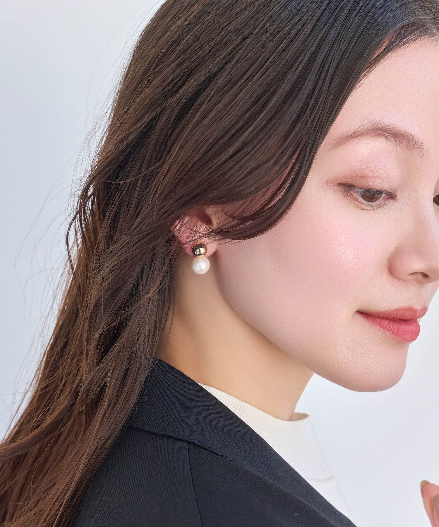 Phoebe「ツインパールメタルイヤリング　ゴールド」|イヤリング|