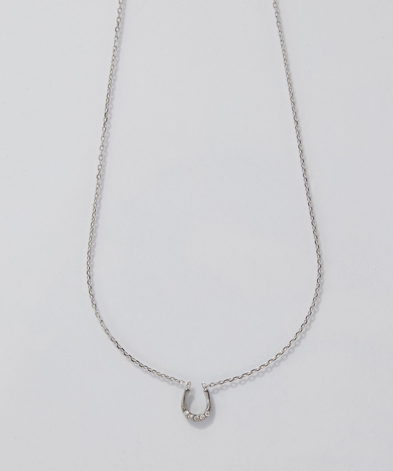 Phoebe「【金属アレルギー対応】リッチラインフォースシューネックレス　シルバー/サージカルステンレス」|ネックレス|シルバー