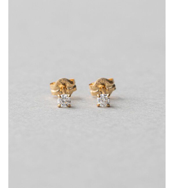 ete「K18 ダイヤモンド 0.1ct ピアス「ブライト」」|ピアス|
